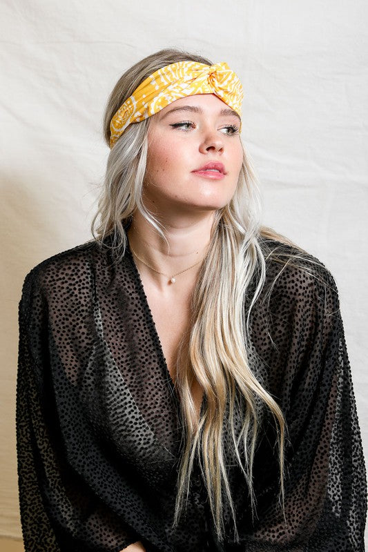 Large Paisley Print Bright Boho Headwrap