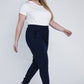 Casual navy jogger pants featuring a drawstring and comfortable fabric.
