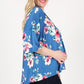 Navy lightweight cardigan, floral design for a feminine look