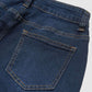 Versatile navy flared denim trousers for casual wear
