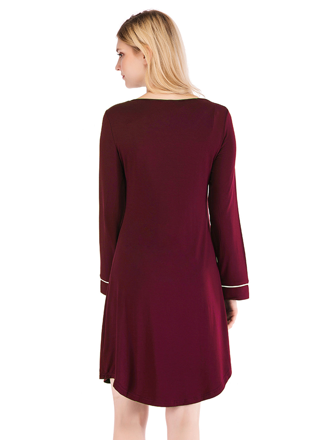 Long Sleeve Night Dress with Pocket - Whimsical Appalachian Boutique