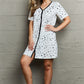 MOON NITE Button Down Sleepwear Dress - Whimsical Appalachian Boutique