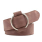 Stylish taupe belt featuring silver O-ring buckle
