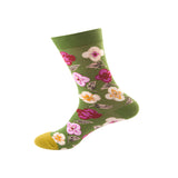 Olive Floral Socks