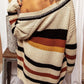 Open-front multi-color striped cardigan perfect for layering in cool weather
