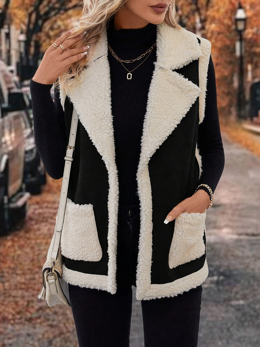 Open Front Sherpa Vest Coat | Boho Aesthetic | Appalachian Style