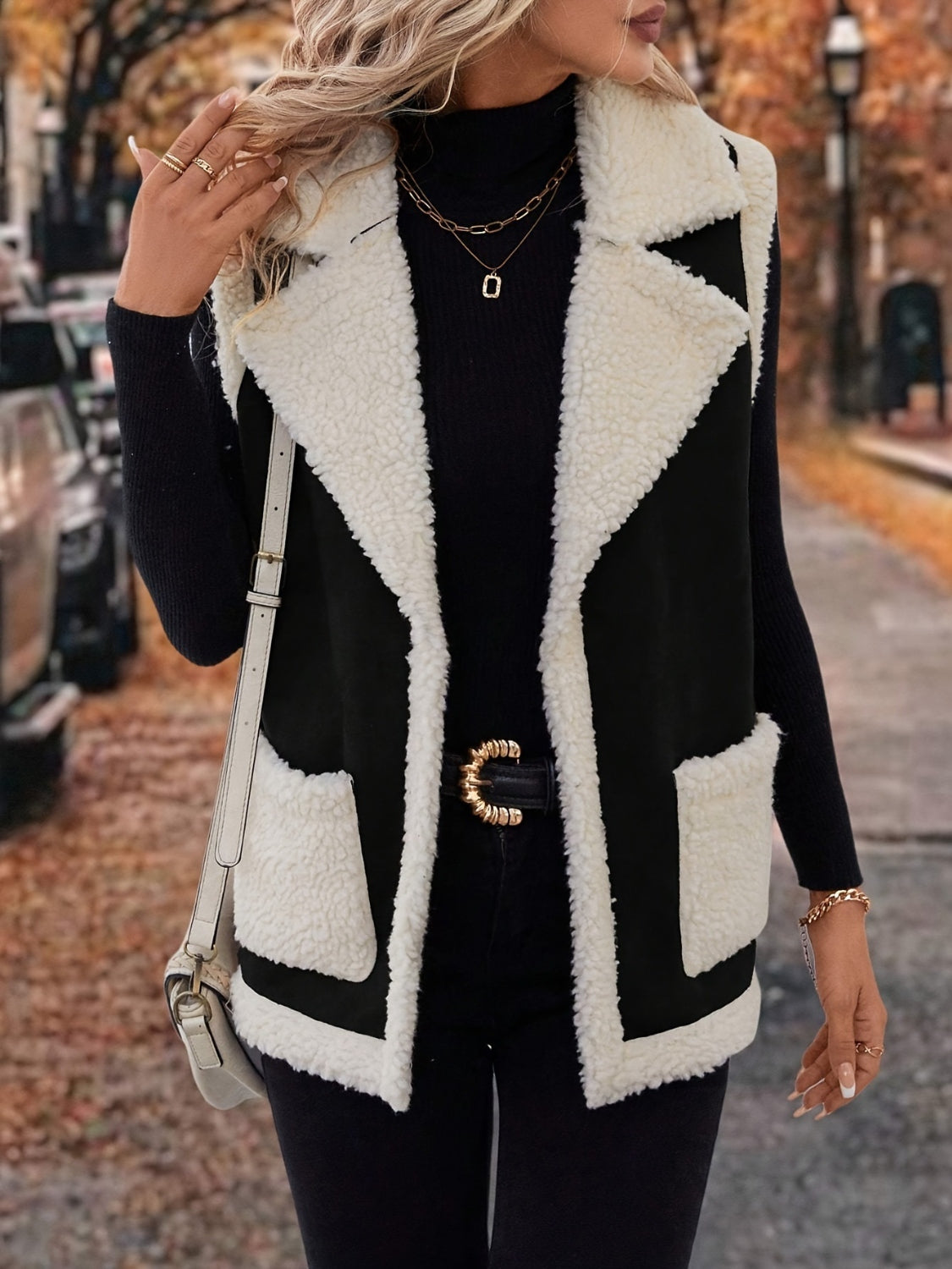 Open Front Sherpa Vest Coat | Boho Aesthetic | Appalachian Style