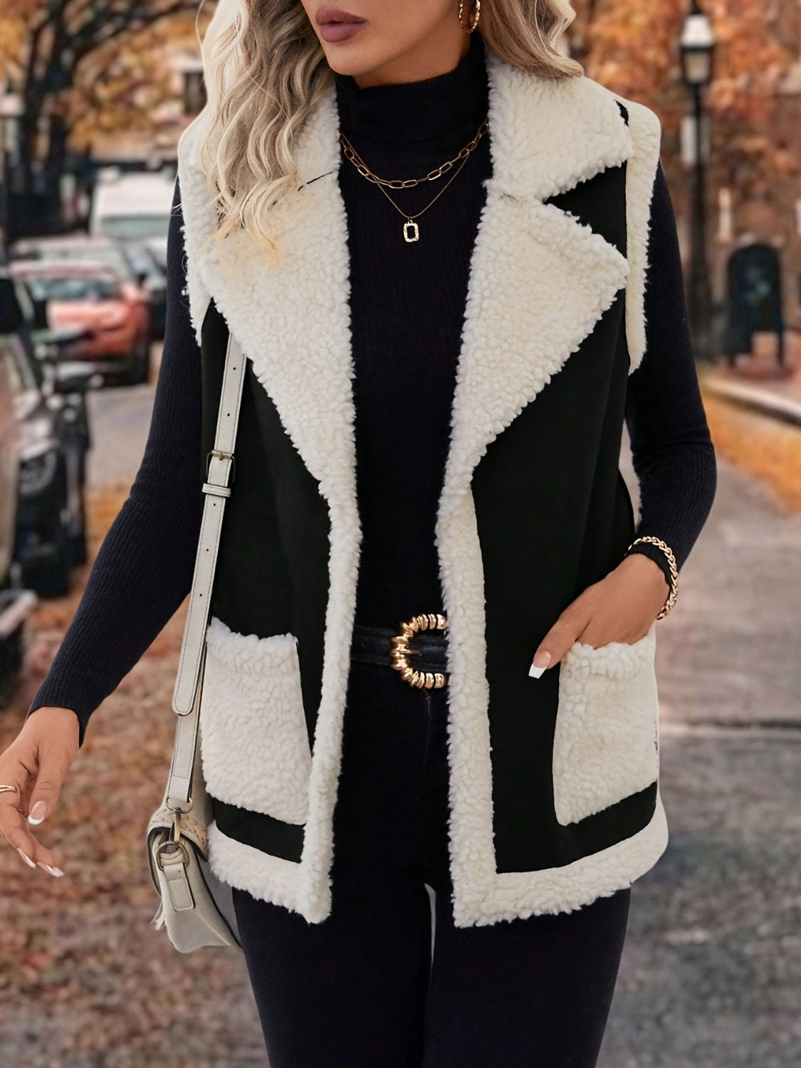 Open Front Sherpa Vest Coat | Boho Aesthetic | Appalachian Style