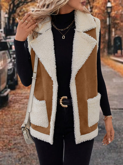 Open Front Sherpa Vest Coat | Boho Aesthetic | Appalachian Style