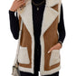 Open Front Sherpa Vest Coat | Boho Aesthetic | Appalachian Style