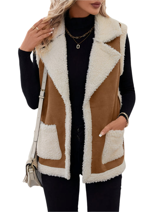 Open Front Sherpa Vest Coat | Boho Aesthetic | Appalachian Style