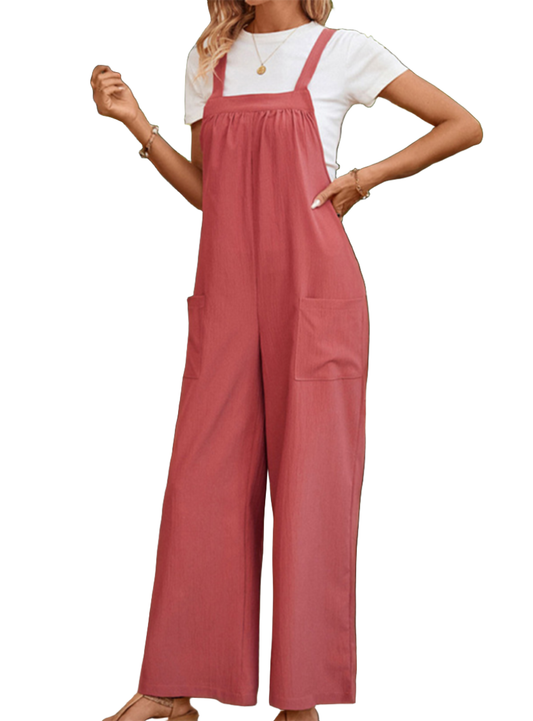 Effortless Bohemian Style Pocketed Overalls - Whimsical Appalachian Boutique