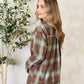 Plaid Dropped Shoulder Button-Up Shirt - Whimsical Appalachian Boutique