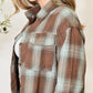 Plaid Dropped Shoulder Button-Up Shirt - Whimsical Appalachian Boutique