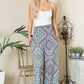 Smocked High Waisted Print Pants - Whimsical Appalachian Boutique