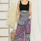 Smocked High Waisted Print Pants - Whimsical Appalachian Boutique