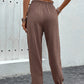 Boho Chic High Waist Drawstring Pants with Pockets