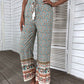 Bohemian Print Ethnic Wide Leg Pants