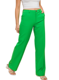 Love Tree High Waist Straight Pants - Whimsical Appalachian Boutique