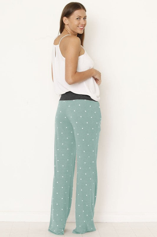 Polka Dot Drawstring Pants