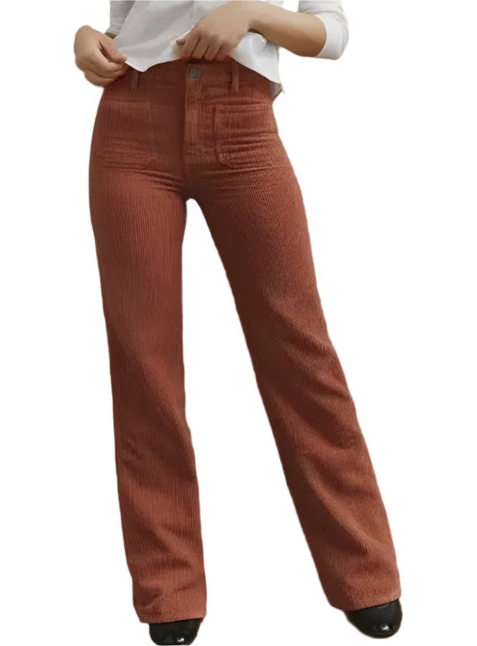 Pocketed High Waist Straight Leg Pants - Whimsical Appalachian Boutique