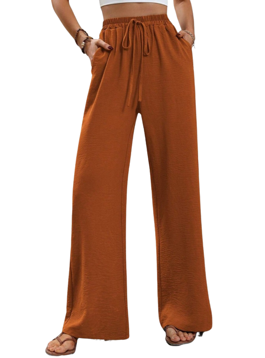 Wide Leg Drawstring Pants - Whimsical Appalachian Boutique