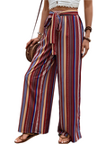 Striped High Waist Wide Leg Pants - Whimsical Appalachian Boutique