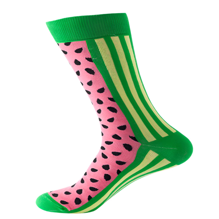 Pink and Green Watermelon Socks