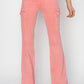 RISEN High Rise Cargo Bootcut Jeans in pink for women