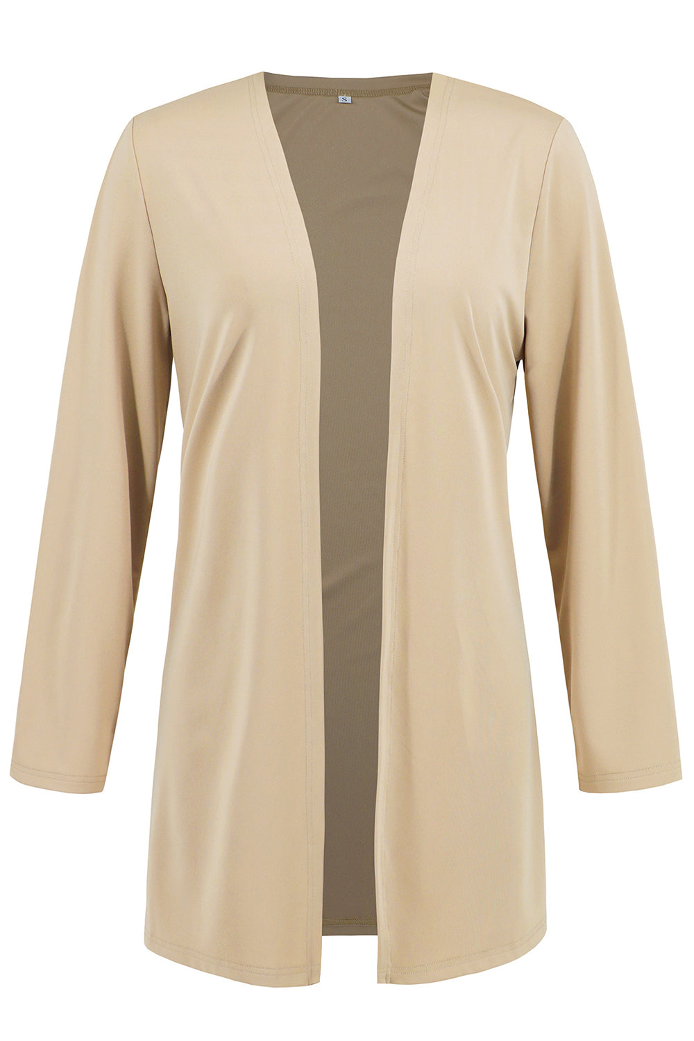 Woman in a beige 3-piece pant suit, perfect for both business and casual wear - available in plus sizes
