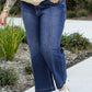 Plus size high waist jeans with seam detail
