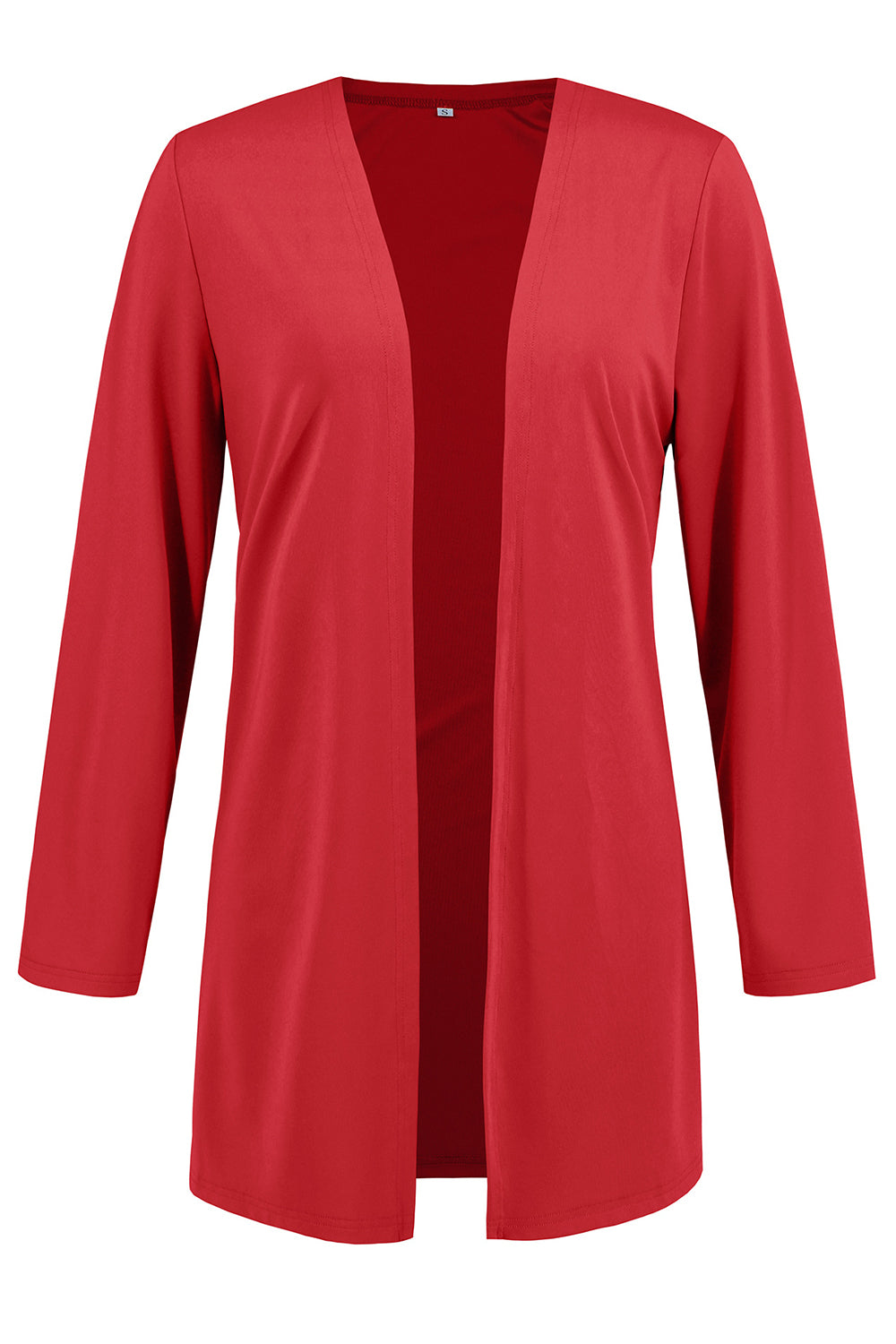 Elegant red wide-leg pant suit for women with a matching jacket and top - available in plus sizes
