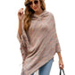 Fringe Hem Hooded Poncho