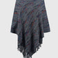 Fringe Hem Hooded Poncho