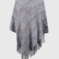 Fringe Hem Hooded Poncho