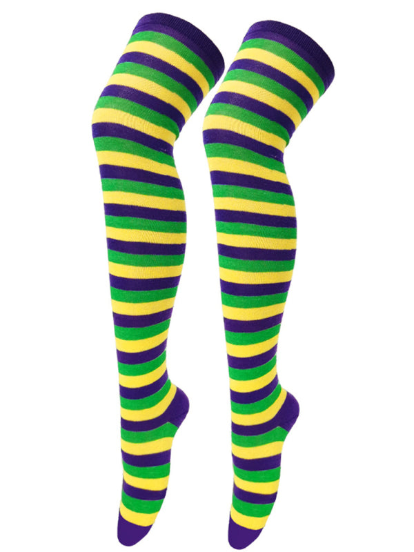 Striped Over-The-Knee Socks