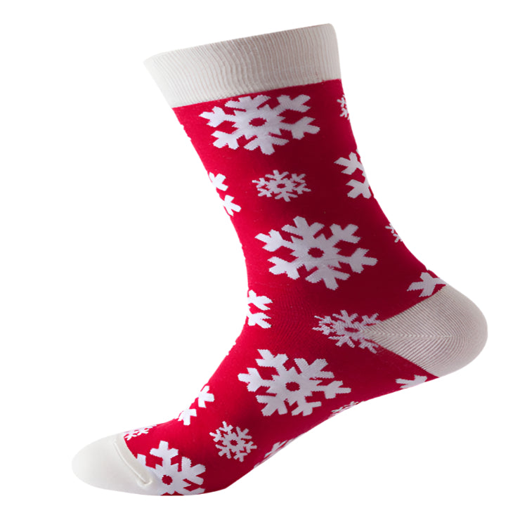 Red & White Snowflake Socks