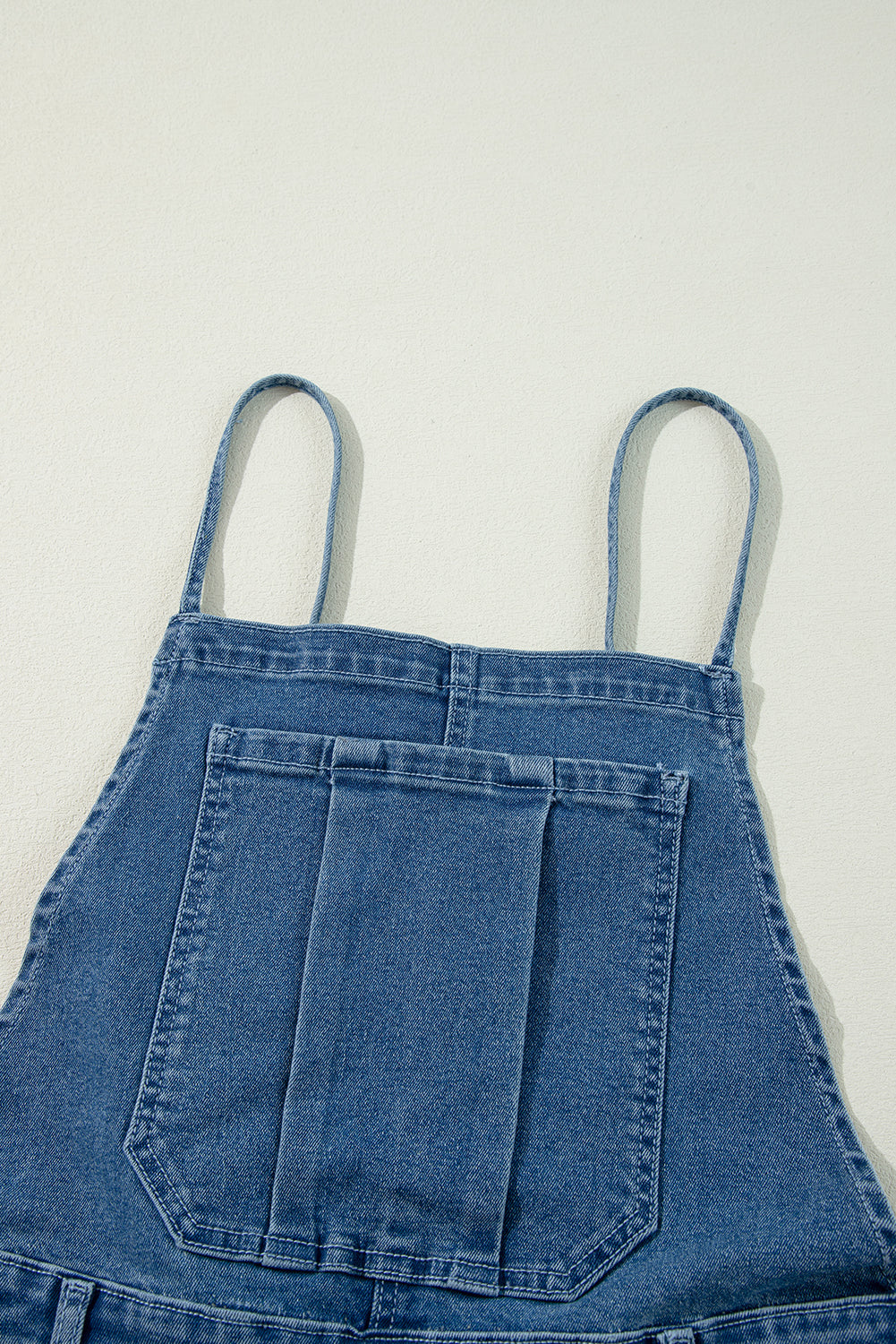 Relaxed fit casual denim overalls with wide legs
