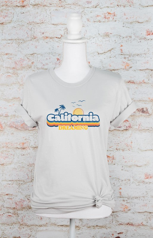 Surf style California t-shirt with retro graphic