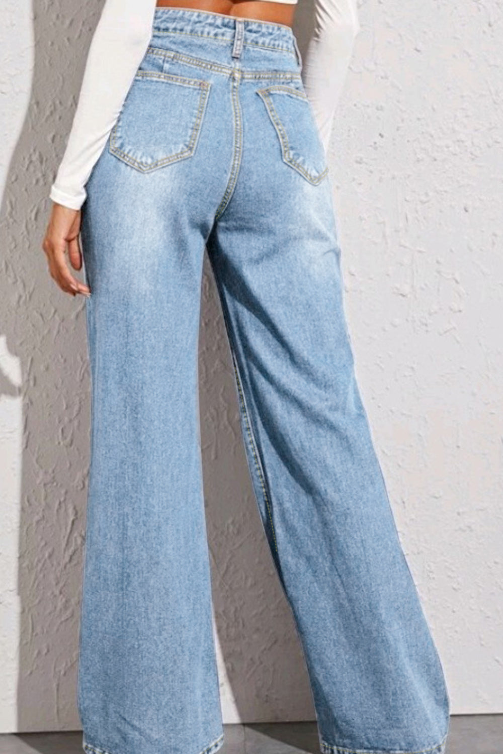 High-quality denim High Waist Wide Leg Jeans for long-lasting wear.