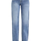 Front view of RISEN high-rise straight-leg jeans