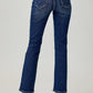 Back view of RISEN High Waist Straight Jeans, highlighting the fit and pocket design.