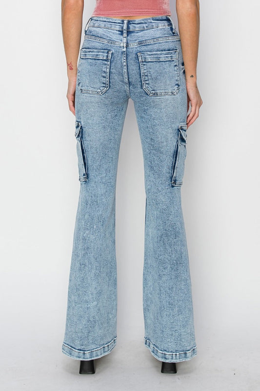 High Rise Cargo Flare RISEN Jeans