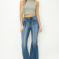 RISEN High Rise Front Seam Detailed Flare Jeans - Whimsical Appalachian Boutique