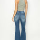 RISEN High Rise Front Seam Detailed Flare Jeans - Whimsical Appalachian Boutique