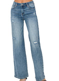 RISEN Jeans | High Waist Distressed Wide Leg