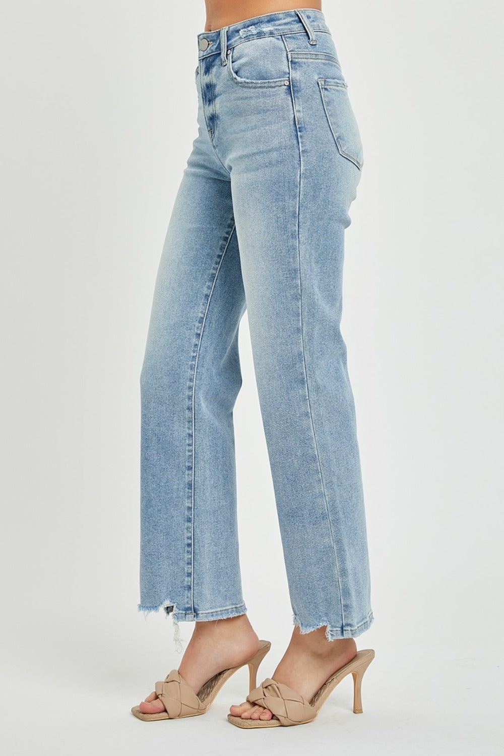 RISEN Jeans | Light Wash High Rise Straight Leg