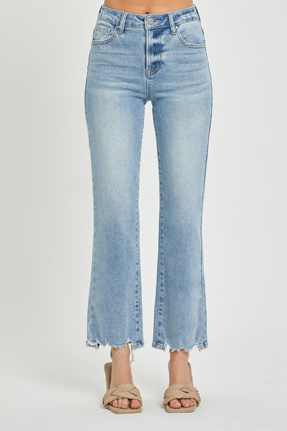 RISEN Jeans | Light Wash High Rise Straight Leg