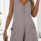 Waffle-Knit Scoop Neck Wide Strap Romper - Whimsical Appalachian Boutique