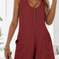 Waffle-Knit Scoop Neck Wide Strap Romper - Whimsical Appalachian Boutique